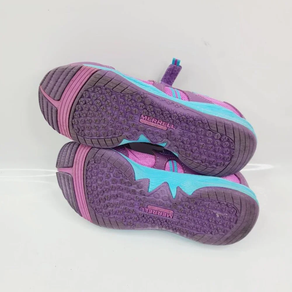 Merrell‎ Girl's Purple Z Strap Performance Outdoor Mary Jane Casual Shoes Size 4